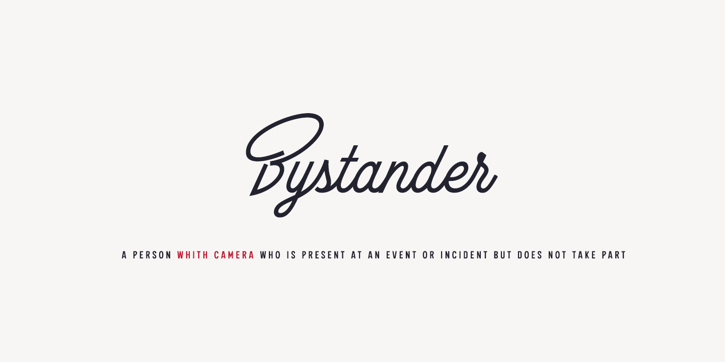 Пример шрифта The Bystander Collection #10